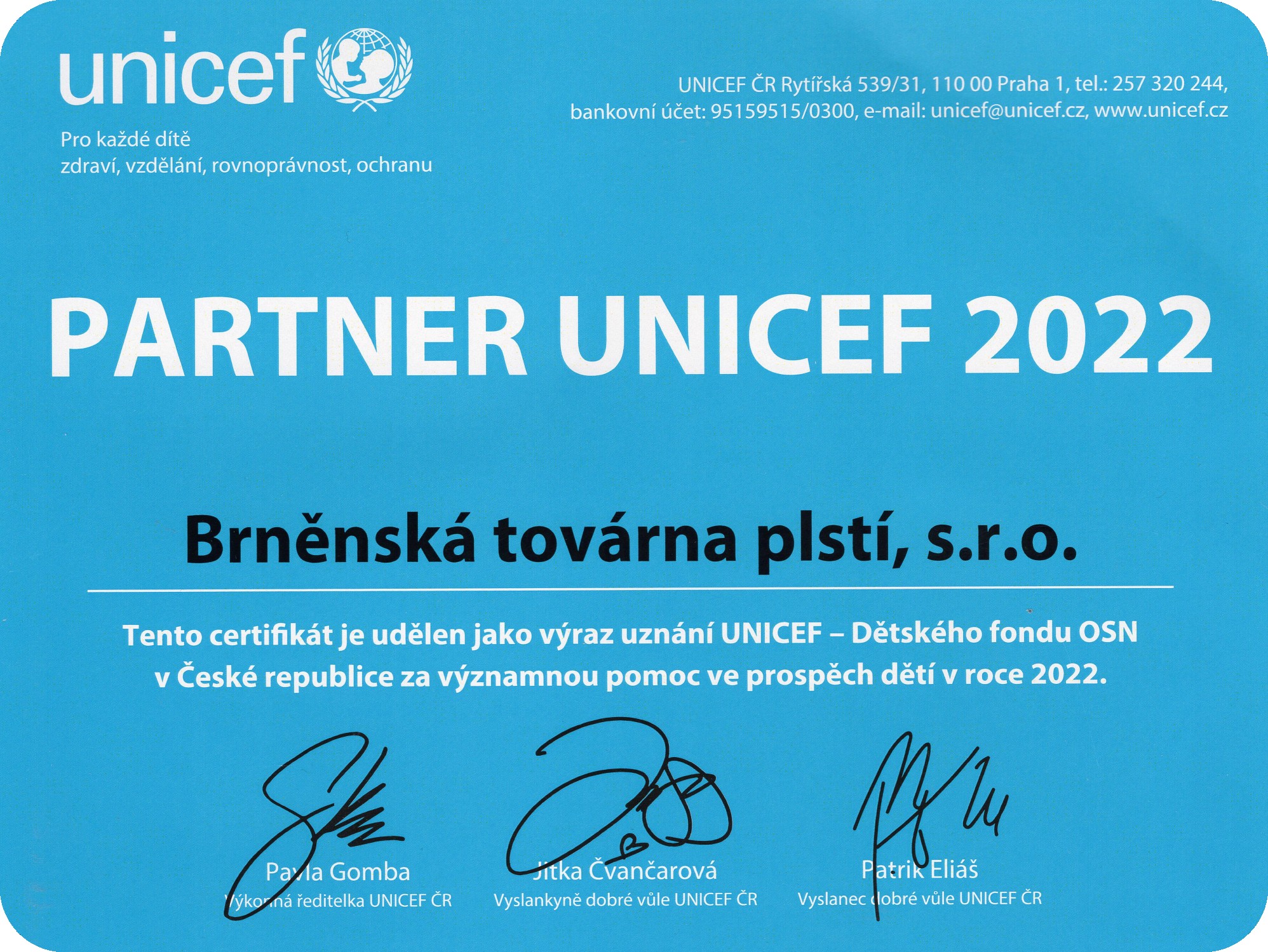 Podporujeme UNICEF